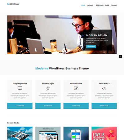Free Bootstrap template for corporate – Moderna